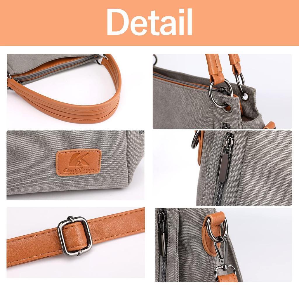 Canvas Tote Shoulder Bag Round Canvas Plain Light Business Shoulder Small Travel Zipper Size Wide Handheld Bag Large Stylish Mini School Bag [Takusan