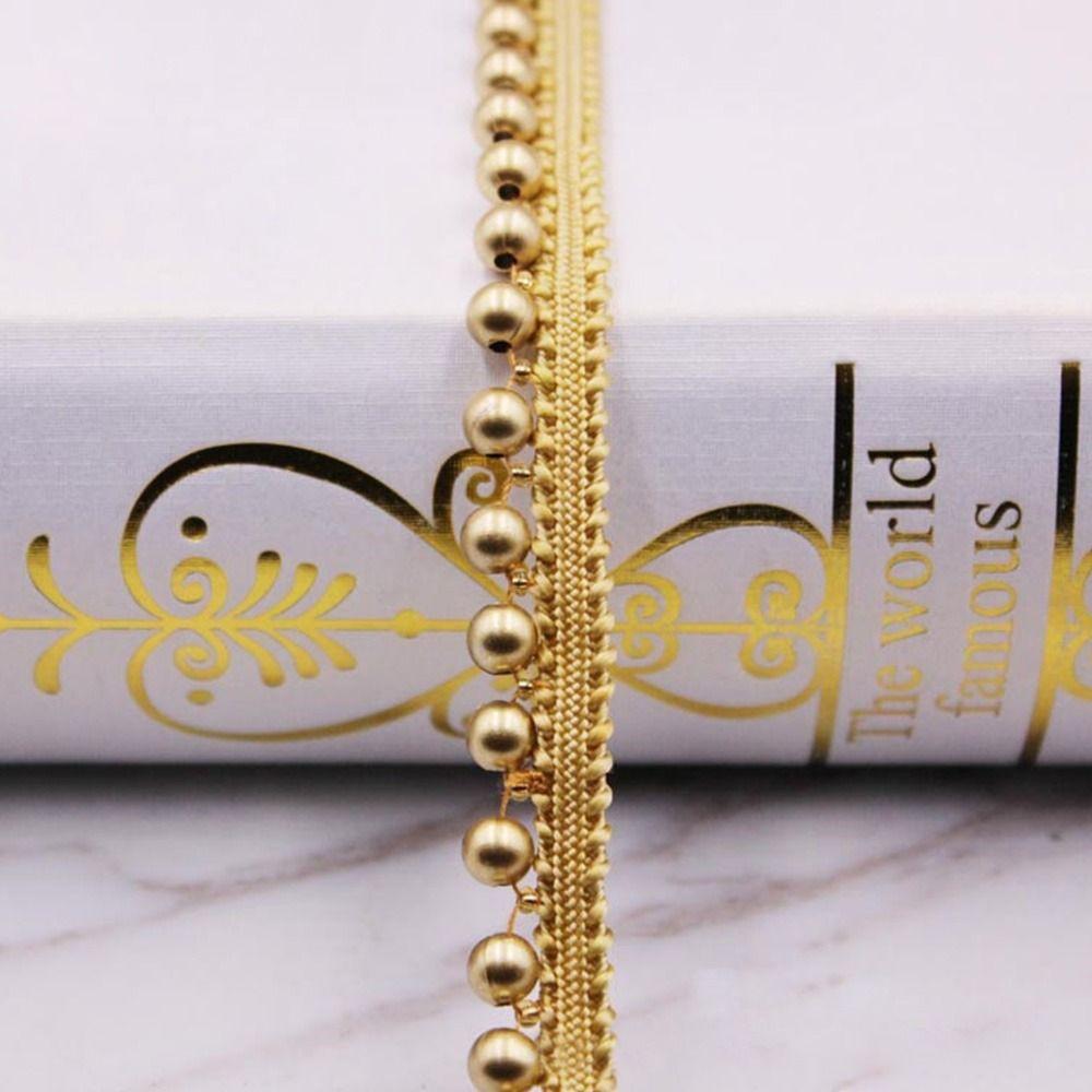 Ткань для одежды Отделка Кружевная отделка Ручная работа Жемчужная бисерная кружевная лента Жемчужная оплетка Кружевная лента