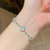High-Grade Luxury Four-Leaf Clover Zirconia Bracelet Temperament Adjustable Bracelet Versatile Women's Hand Accessories