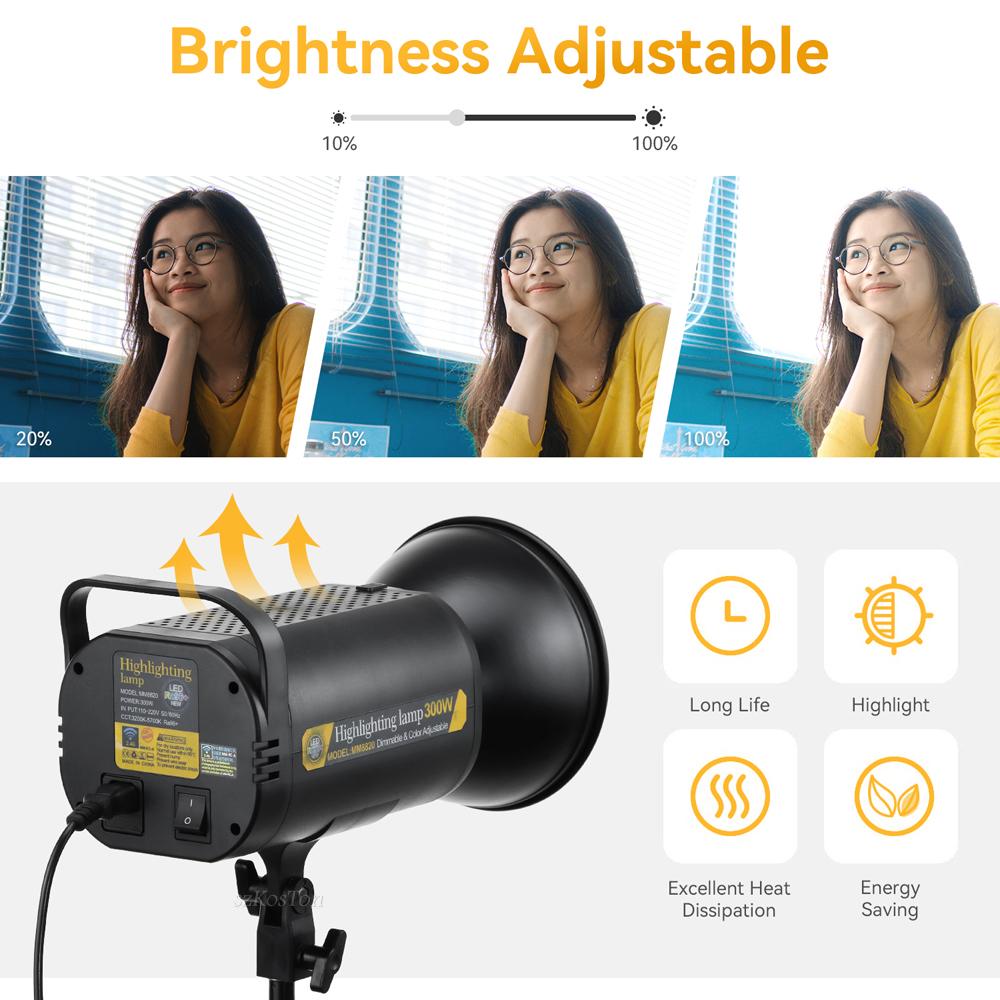 100 Вт светодиодная лампа для видеосъемки с пультом ДУ 2.4G 3200-5700K с регулируемой яркостью для студийной видеосъемки портретной прямой трансляции