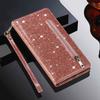 Wallet Fashion Glitter Card Slots Flip Soft Silicone Card Slots Leather Case For iPhone Samsung Galaxy Xiaomi Redmi Huawei Google OnePlus Case