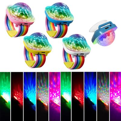 Диско-шар световой браслет активируемый звуком компактный дизайн портативный перезаряжаемый браслет RGB