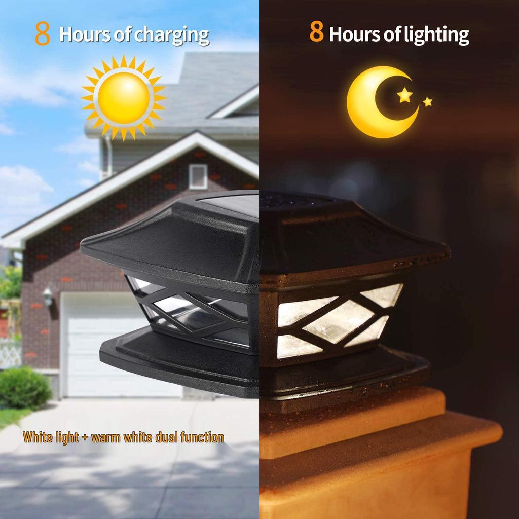 Solar Post Cap Light Outdoor Solar Courtyard Light