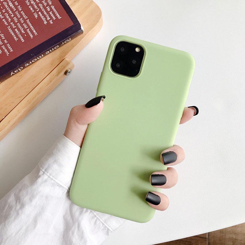 Colorful Soft TPU Case for iPhone 11 / 14/ 14 Pro/13/Mini 12/11 Pro/11 Pro Max Honor Full Cover Candy Matte Phone Bag