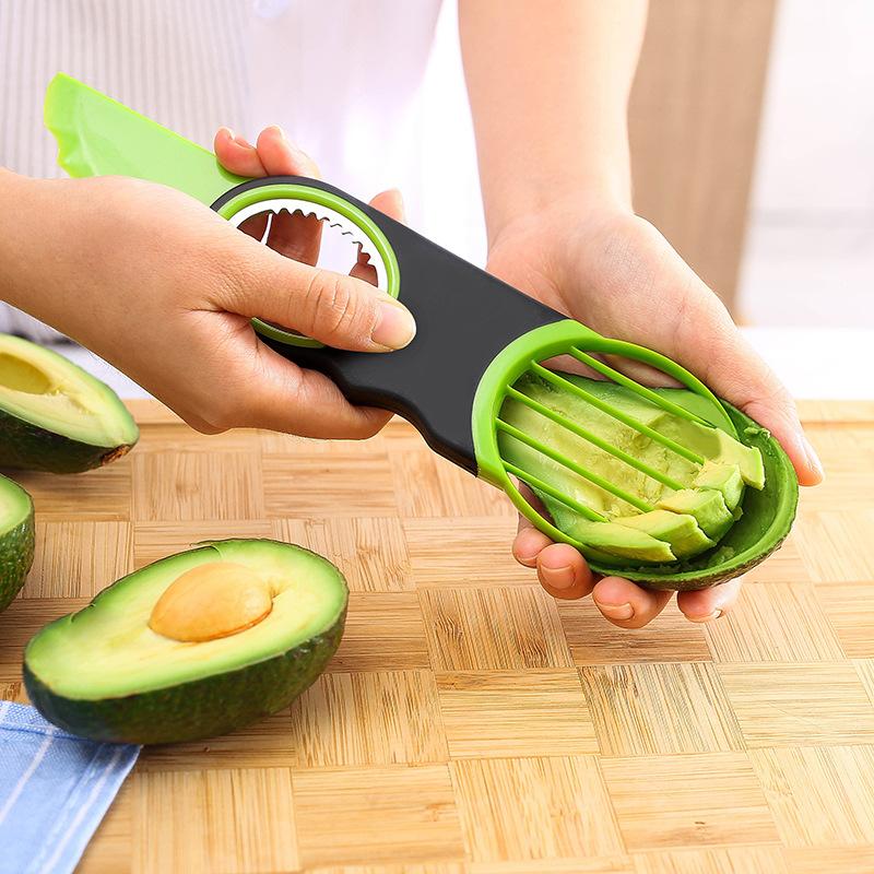 Multi functional fruit slicer, kiwi, avocado slicer, kernel remover, avocado cutter, three in one avocado knife