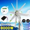 8000W Wind Turbines Generator With Charge Controller 12 / 24V Wind Generator Windmill Energy Turbines Wind Turbine Energy 3/5/8 Pcs