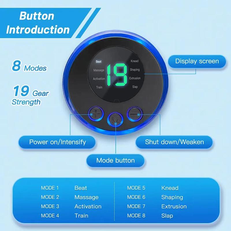 Массажер для ног, стимуляция, электрический массаж ног с пультом дистанционного управления, 8 режимов, 19 уровней интенсивности, легкий вес, снятие давления на ноги