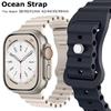 Силиконовый ремешок Ocean для Apple Watch Ultra 3 2 49 мм 6 SE 38 40 44 мм Спортивный браслет для iWatch Series 11 10 9 8 7 46 мм 45 41 Ремешок