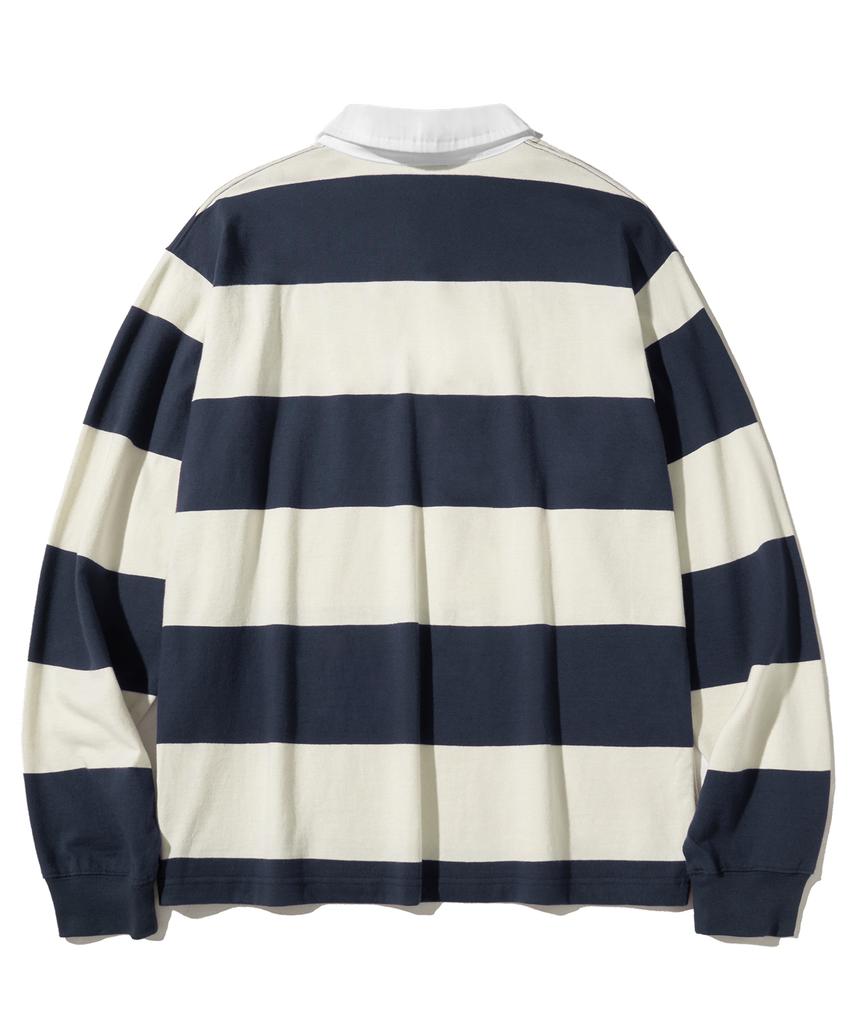 FILLUMINATE Stripe Rugby Long Sleeve - Navy