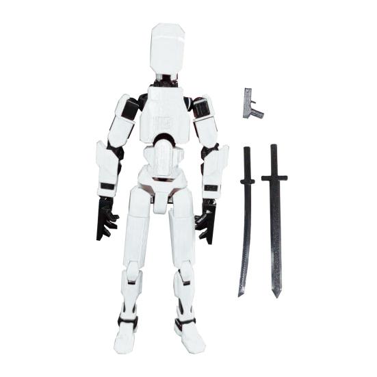 3D Printed Multi-jointed Robot Action Figure with Weapon Robot Model Movable Joint Figurine Desktop Decoration Ornament