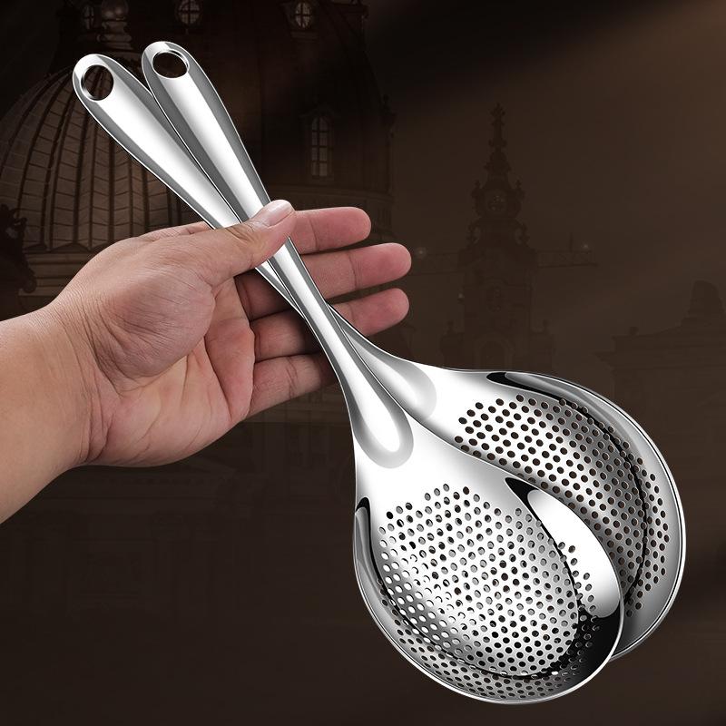 1PC Colander Household Kitchen Stainless Steel Filter Spoon Hotel Fried Large Colander Hot Pot Table Tools Strainers