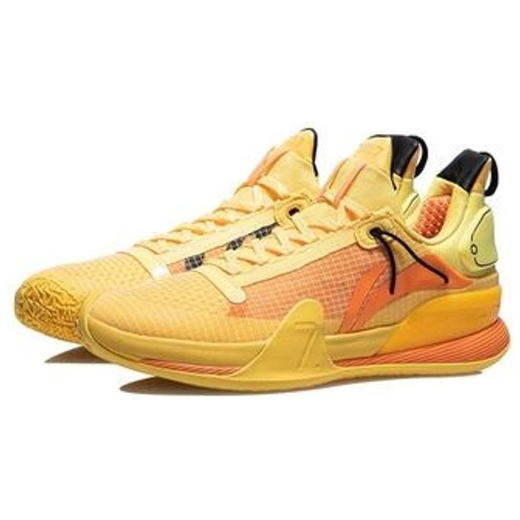 Li Ning Speed 7 Премиальная амортизация Нескользящая Износостойкая Низкие Баскетбольные кроссовки Мужские Желтый ABAR017-2