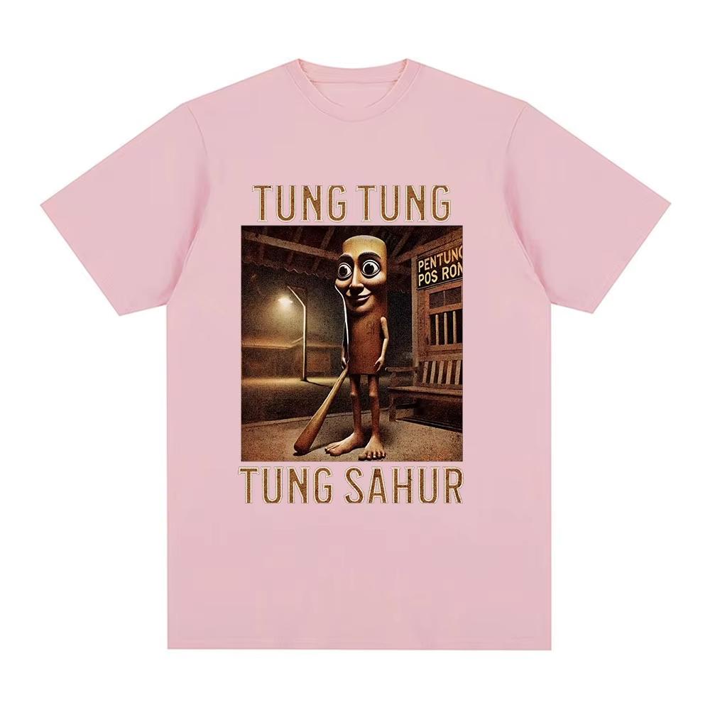 Летняя Тун Тун Тун Сахур Итальянский Маразм Смешной Мем Мужская Женская Футболка Мода Юмор Хлопок Футболки с Коротким Рукавом Повседневные Топы