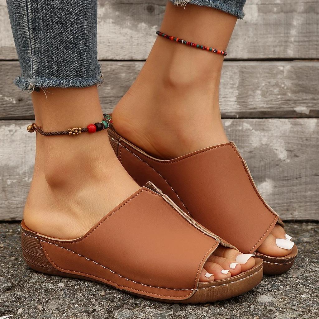 Новые женские босоножки на танкетке с открытым носком, белые, летние, модные, дышащие, удобные, женские, обувь с пряжкой, женские, обувь для мужчин