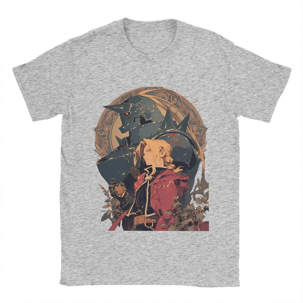 Футболка «Стальной алхимик» мужская 100% хлопок модная футболка с круглым вырезом футболки с коротким рукавом топы идея для подарка