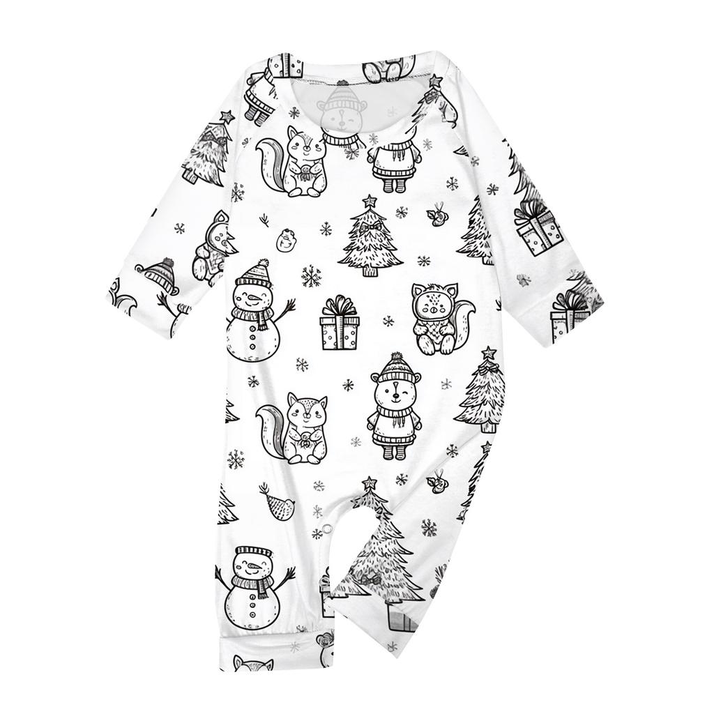 Раскрашенный вручную цветной наряд для родителей и детей - с принтом, круглый вырез, длинные рукава, длинные брюки, домашняя одежда, костюм для весны