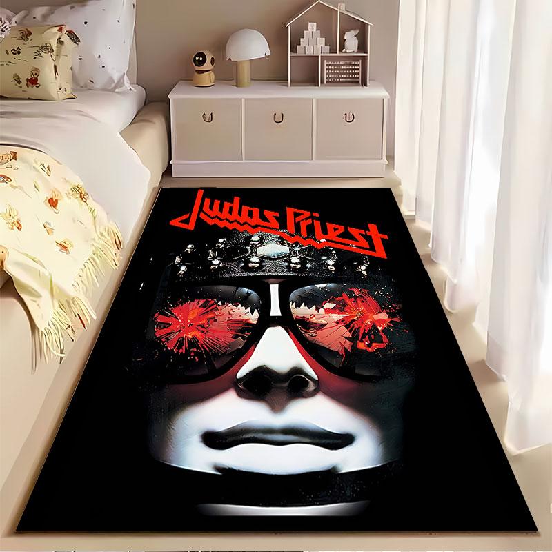 Judas Priest Band Artwork Carpet suitable as a non-slip mat for the living room or bedroom sofa