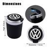 lijk1 Car LED Ashtray Portable Smoke Ashes Holder Interior Accessorie For VW Passat B6 B7 B8 B9 Touareg Golf 5 6 7 GTI R Jetta MK6 MK7