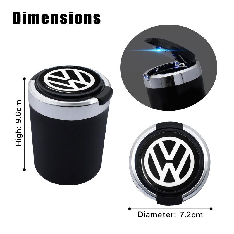 lijk1 Car LED Ashtray Portable Smoke Ashes Holder Interior Accessorie For VW Passat B6 B7 B8 B9 Touareg Golf 5 6 7 GTI R Jetta MK6 MK7