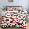 Football Duvet Cover Set King Size Simple Black White Comforter Cover 3D Soccer Sport For Kids Boys Girls Polyester Bedding Set