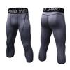 Men Cropped Trousers Running Leggings Fitness Cycling Training Joggers Home Gym Compression Tights 3/4 Short Pants
