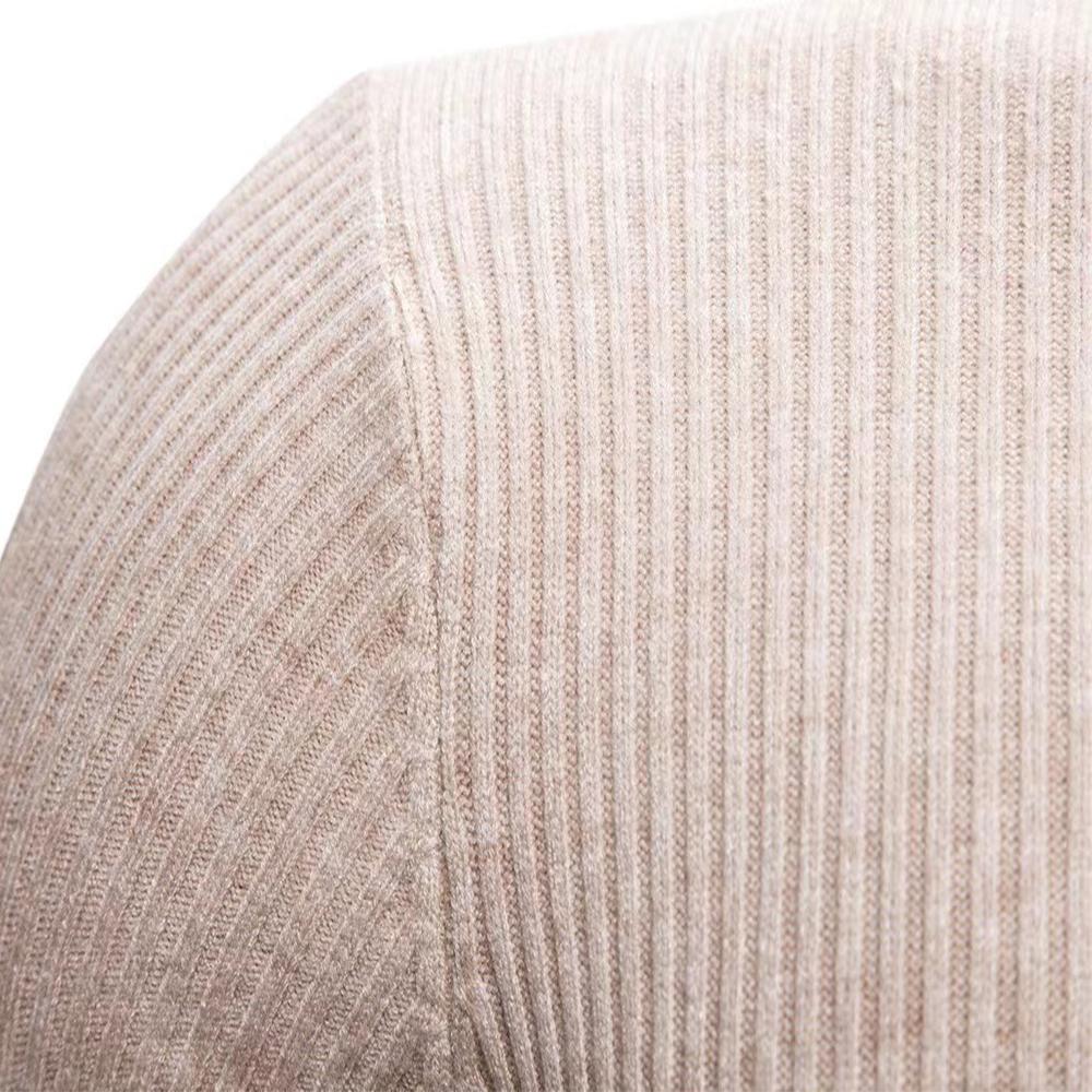 Осенне-зимний свитер с воротником для мужчин, теплые вязаные однотонные пуловеры, мужские облегающие повседневные трикотажные изделия с воротником, мужские свитера