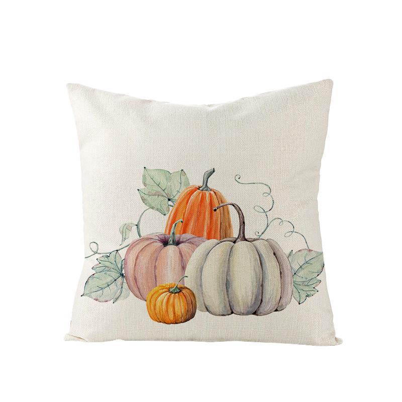 Home Thanksgiving Pumpkin Polyester Pillow Cover Home Sofa Pillow Cushion Cover