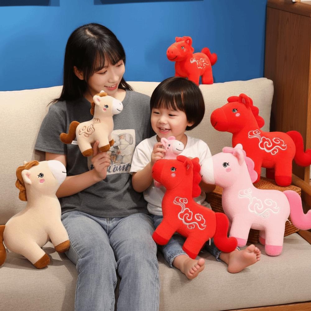 2026 Horse Year Zodiac Horse Figurine Letter Print Horse Stuffed Animal Year of The Horse