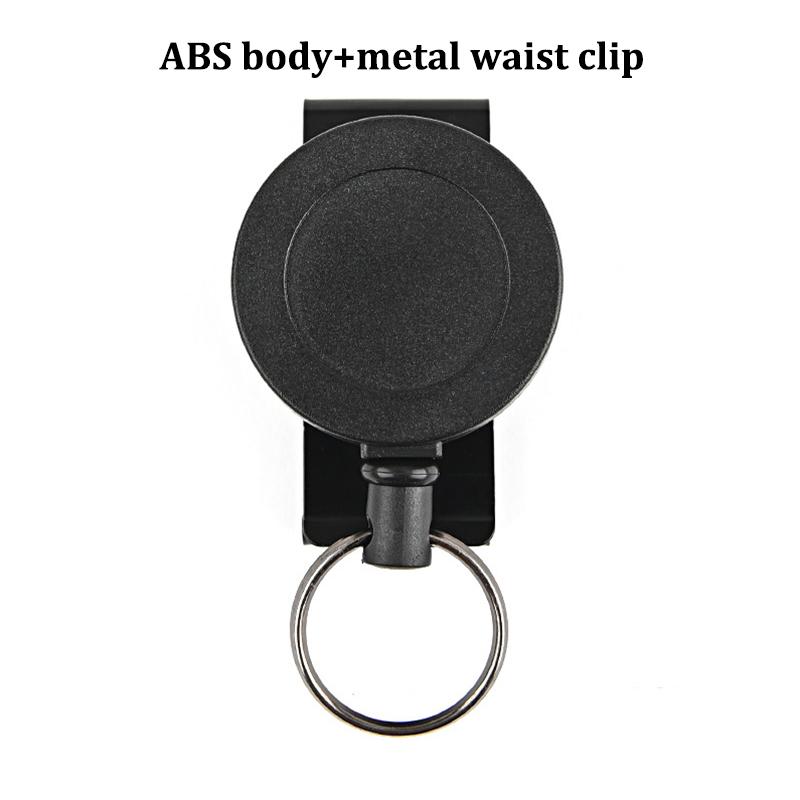 Retractable Badge Reel Holders, Metal Heavy Duty With Carabiner Belt Clip And Key Ring For ID Card Name Holder And Keychain
