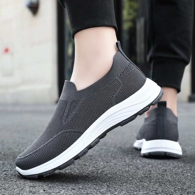 Повседневная обувь Весенняя мужская обувь Дышащие одинарные туфли на одну ногу Мягкая подошва Парная прогулочная обувь