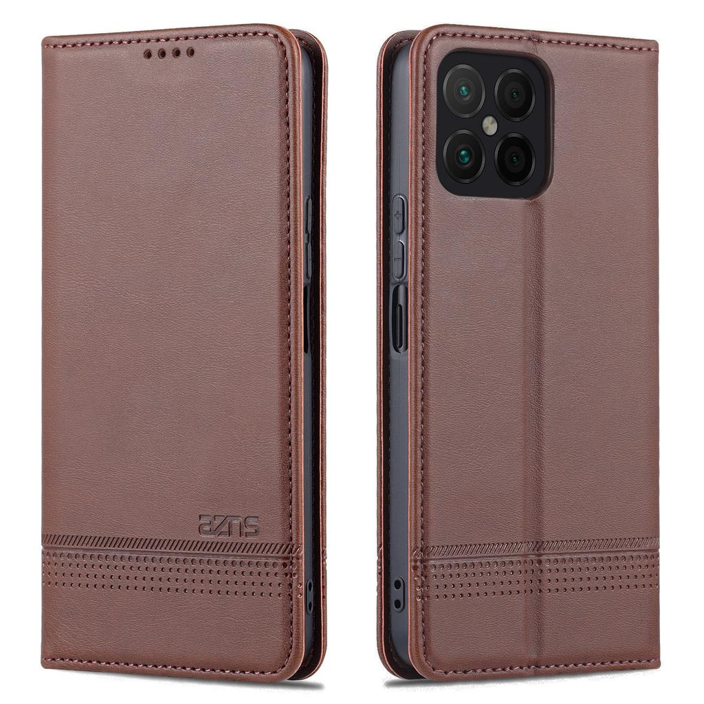 Роскошный магнитный адсорбционный чехол из искусственной кожи для Huawei Honor X8 (4G 6.7") Защитный чехол с откидной крышкой Fundas Coque