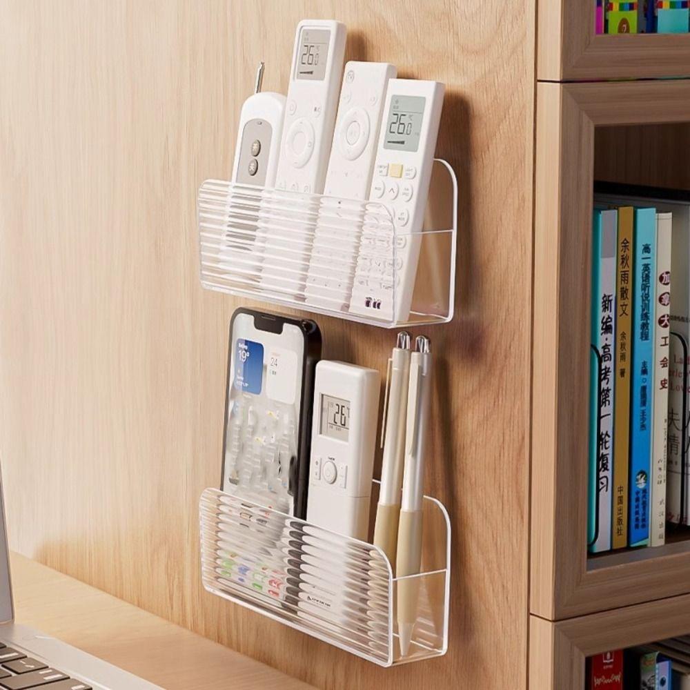 Wall-mounted Home Mobile Storage Shelf Punch-free Desktop Storage Container