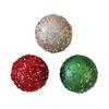 4 Pcs Christmas Ball Ornaments Glitter Sequin Shatterproof Foam Balls Decoration with Faux Pearl for Xmas Wedding Party Holiday Decor
