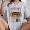 Katseye Прекрасный Хаос Розово-серые Футболки Kpop Футболка Женская и Унисекс Оверсайз Футболка Графическая Футболка с Коротким Рукавом Унисекс Топы