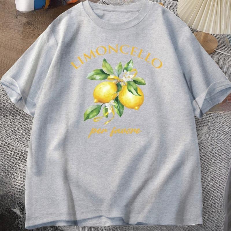 Летняя футболка Limon Унисекс Женская Футболка с принтом Limonchllo Повседневная Хлопковая Футболка с коротким рукавом Харадзюку Графические Футболки Одежда