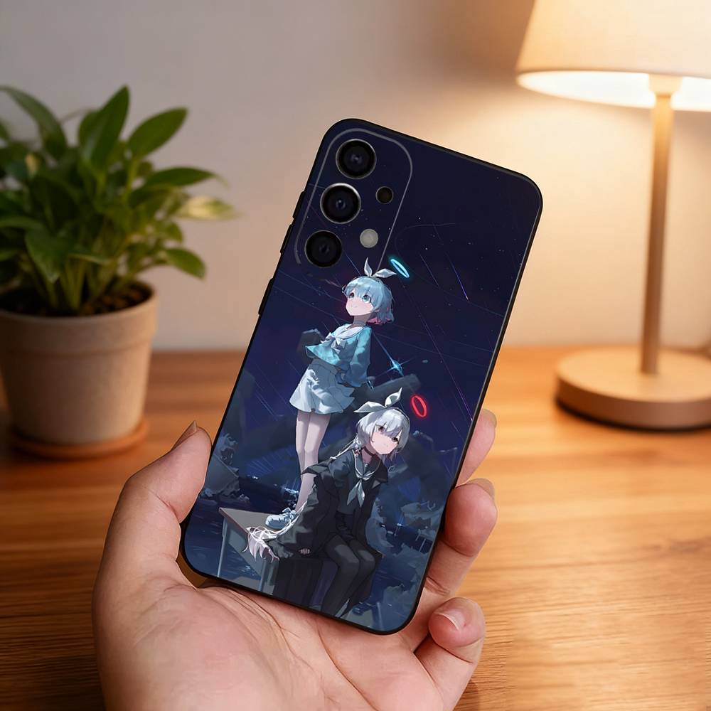 Чехол для телефона игры Blue Archive для Samsung S25, S24, S21, S22, S23, S30, Ultra, S20, Plus, Fe, Lite, 5G Черный