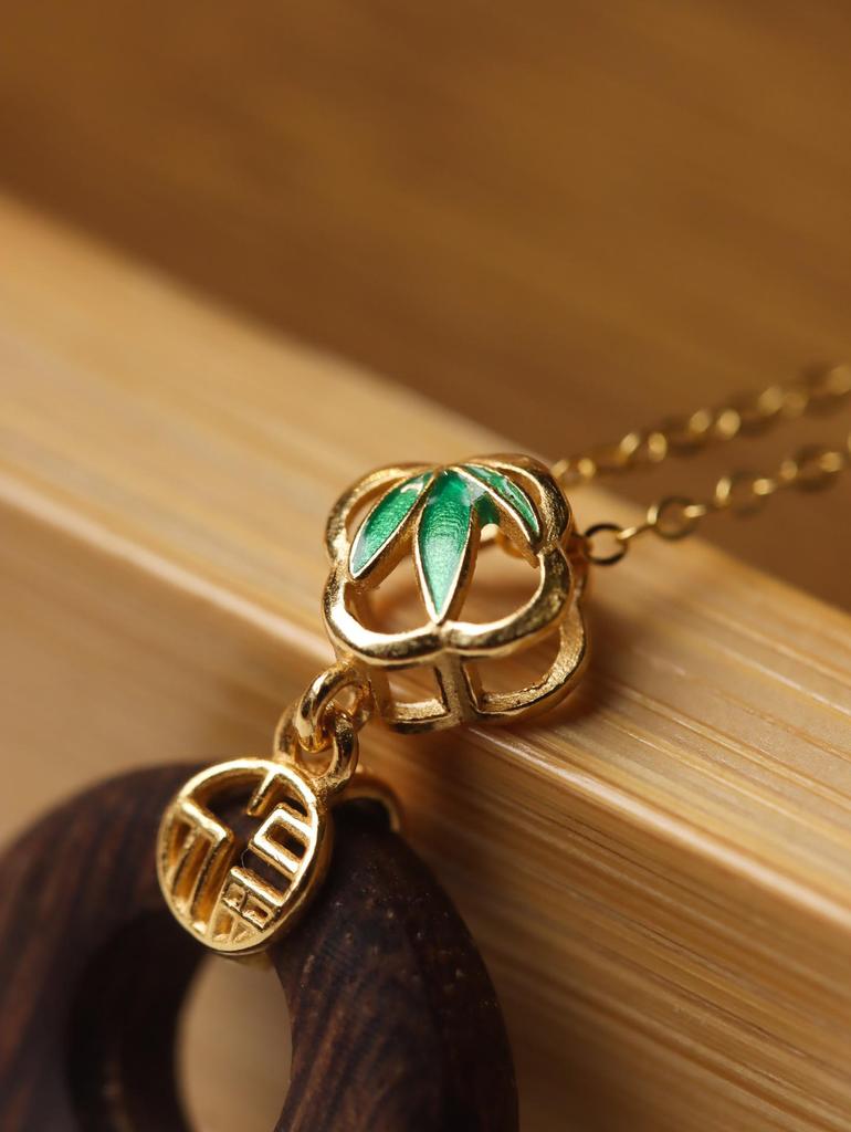 Agarwood Peace Buckle Pendant 19*5mm - Boost Video Traffic