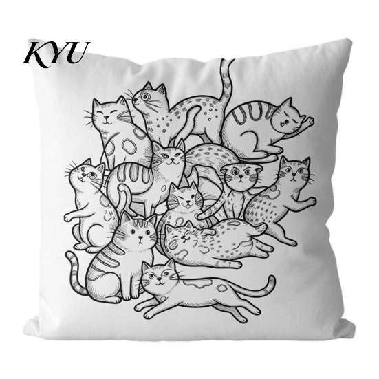 Parent Child Interaction Tools DIY Coloring Cushion Cover, Color Your Own Throw Pillow 18 x Washable Drawing Pillowcases Inches Case for Kids