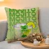 Cushion Cover  Linen  SkinFriendly Soft Decorative Case For Sofa Home Decor Mojito Cocktail Art Pillow cover
