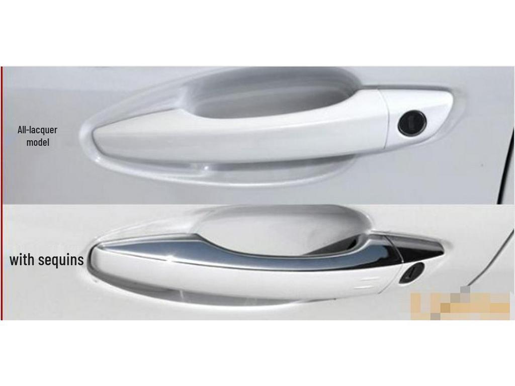 Carbon Fiber Pattern Door Handle & Bowl Decoration for Peugeot 4008/5008 - Gloss Black