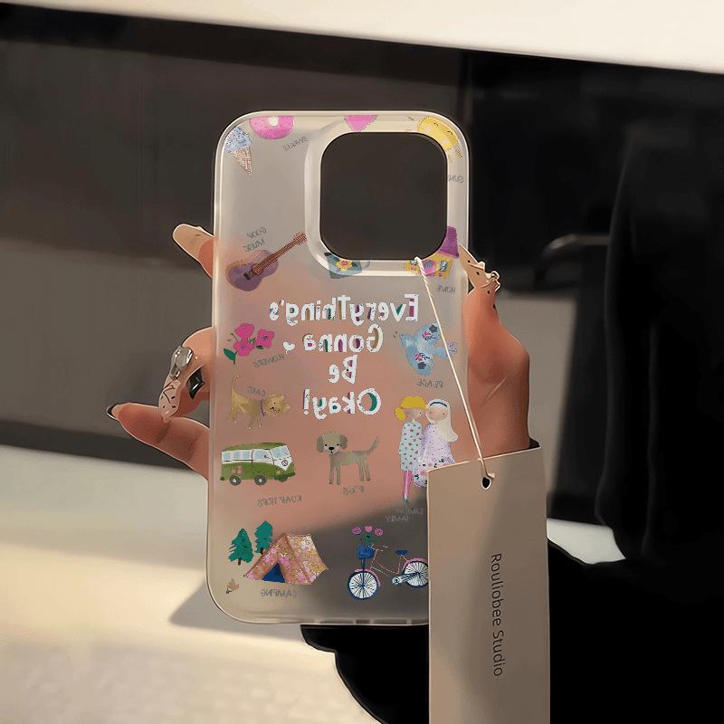 Everything Will Be Fine for IPhone15 for Apple 16 Women's Phone Case 13 Promax Cartoon 14 Transparent 12