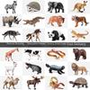 Wild Safari Animal Figurines: Giraffe, Elephant, Rhinoceros, Brown Bear, Tiger, Lion, Leopard, Hippopotamus - Solid Cognitive Toys