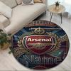Custom Name Personalized Arsenal F.C Print Round Rug, Versatile Home Decor Carpet, for Playroom, Apartment, Balcony, Entryway, Hallway Gift