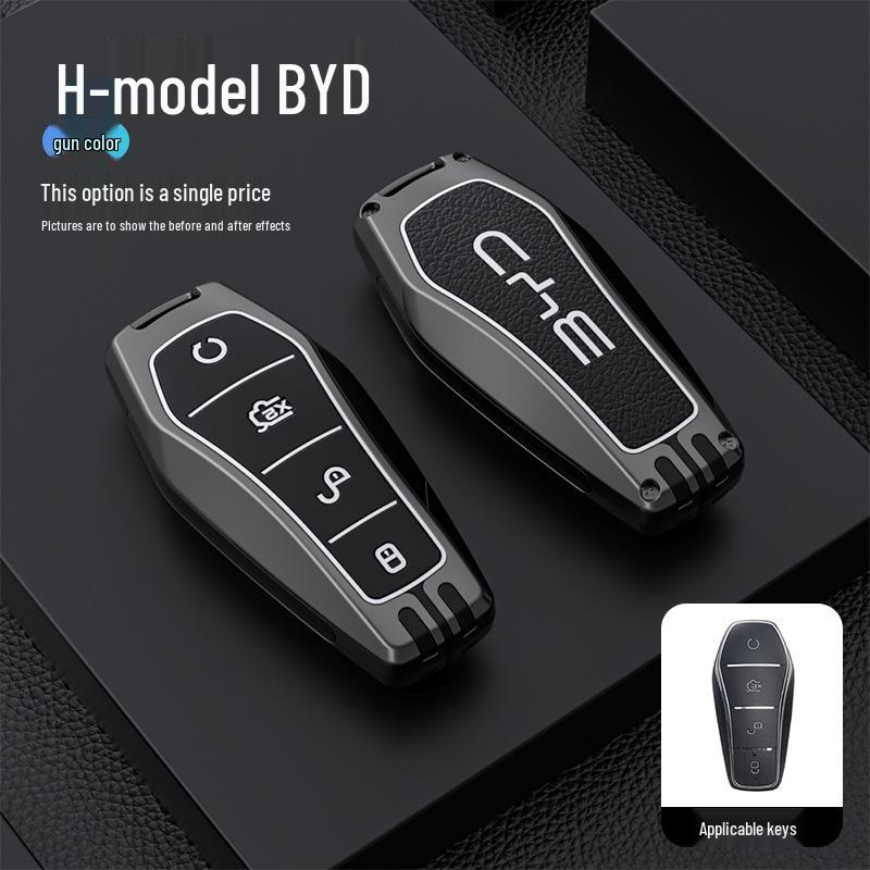 Чехол для ключей BYD: Полное покрытие для моделей Song, QinPLUS/dmi, Dolphin, e2, Tang, Han EV, e3, Destroyer 05