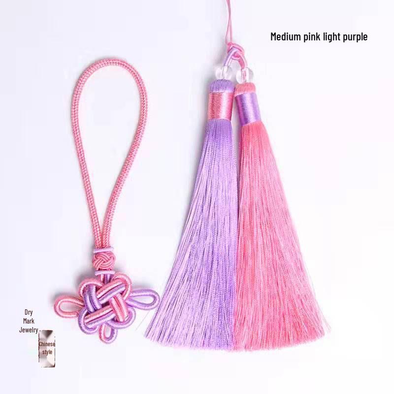 Двухцветная кисточка-подвеска в виде китайского узла для рукоделия