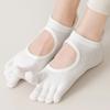 Cotton Women's Sports Yoga Socks Anti-slip Floor Toe Socks Five-toe Boat Socks  Ladies