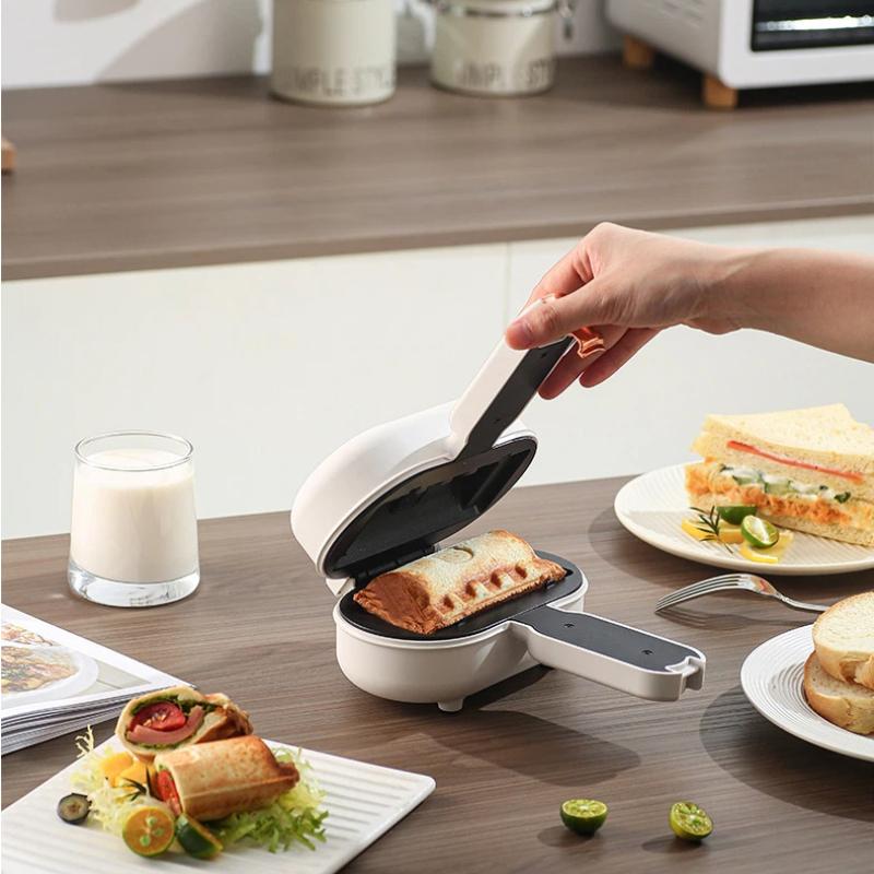 Многофункциональная и удобная машина для завтрака, сэндвичница для маленькой кухни, тостер для хлеба панини, аппарат для хот-догов