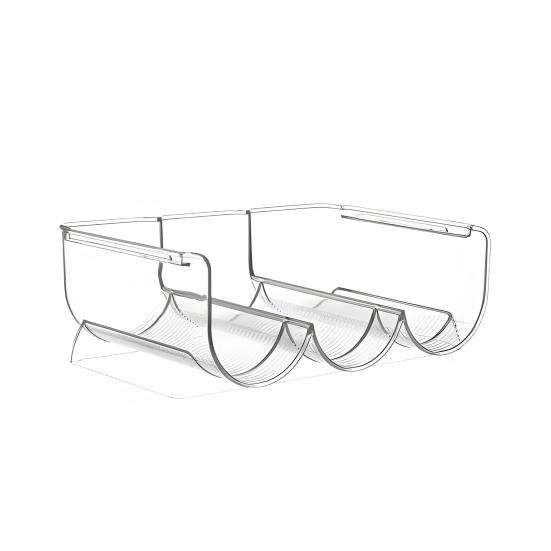 Органайзер для бутылок с водой для кладовой, штабелируемый держатель для стаканов для кухонных шкафов, прозрачный