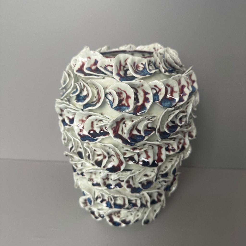 Керамическая ваза с неровно сложенным лепестком Бабочковая орхидея Ручная работа Керамическая бутылка Ваза для цветов Аксессуары для домашнего декора