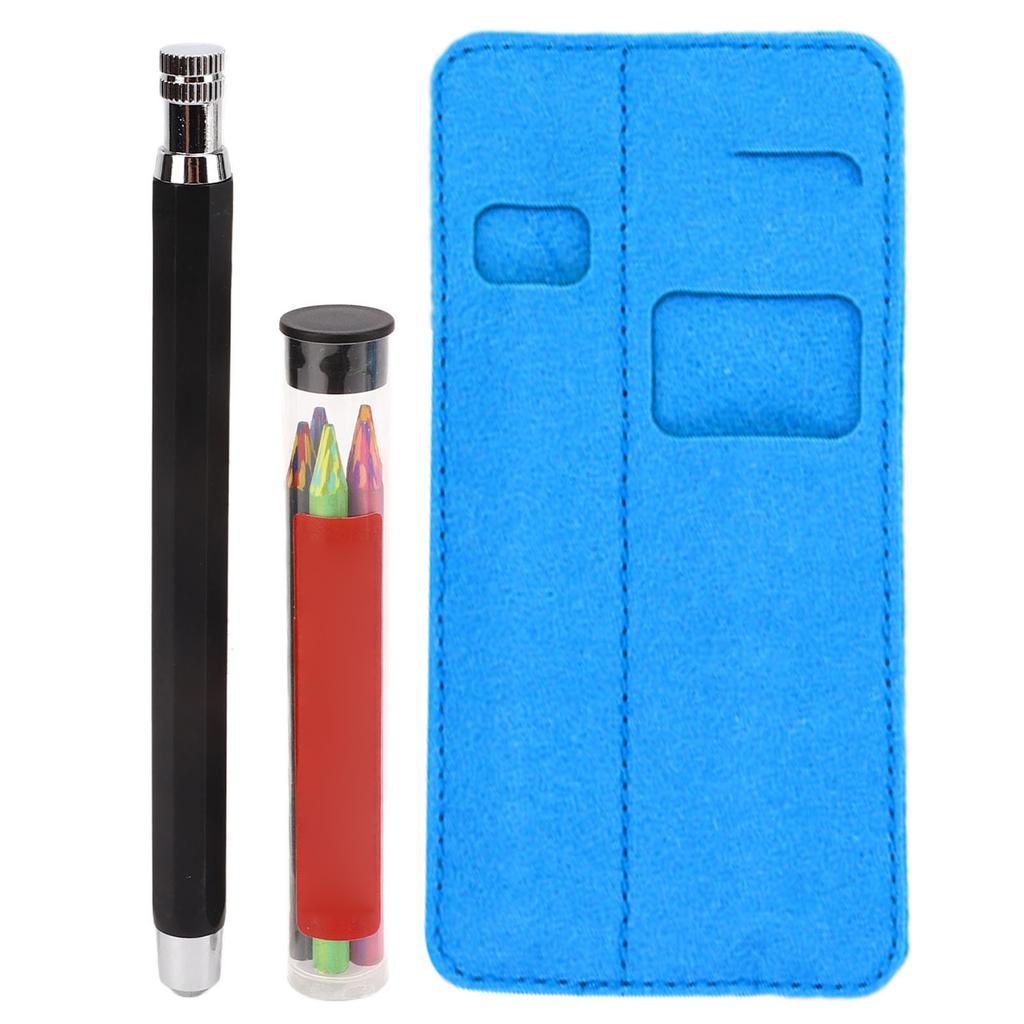 Механические цветные карандаши толщиной 5,6 мм, удобный захват, алюминиевый сплав, автоматические цветные